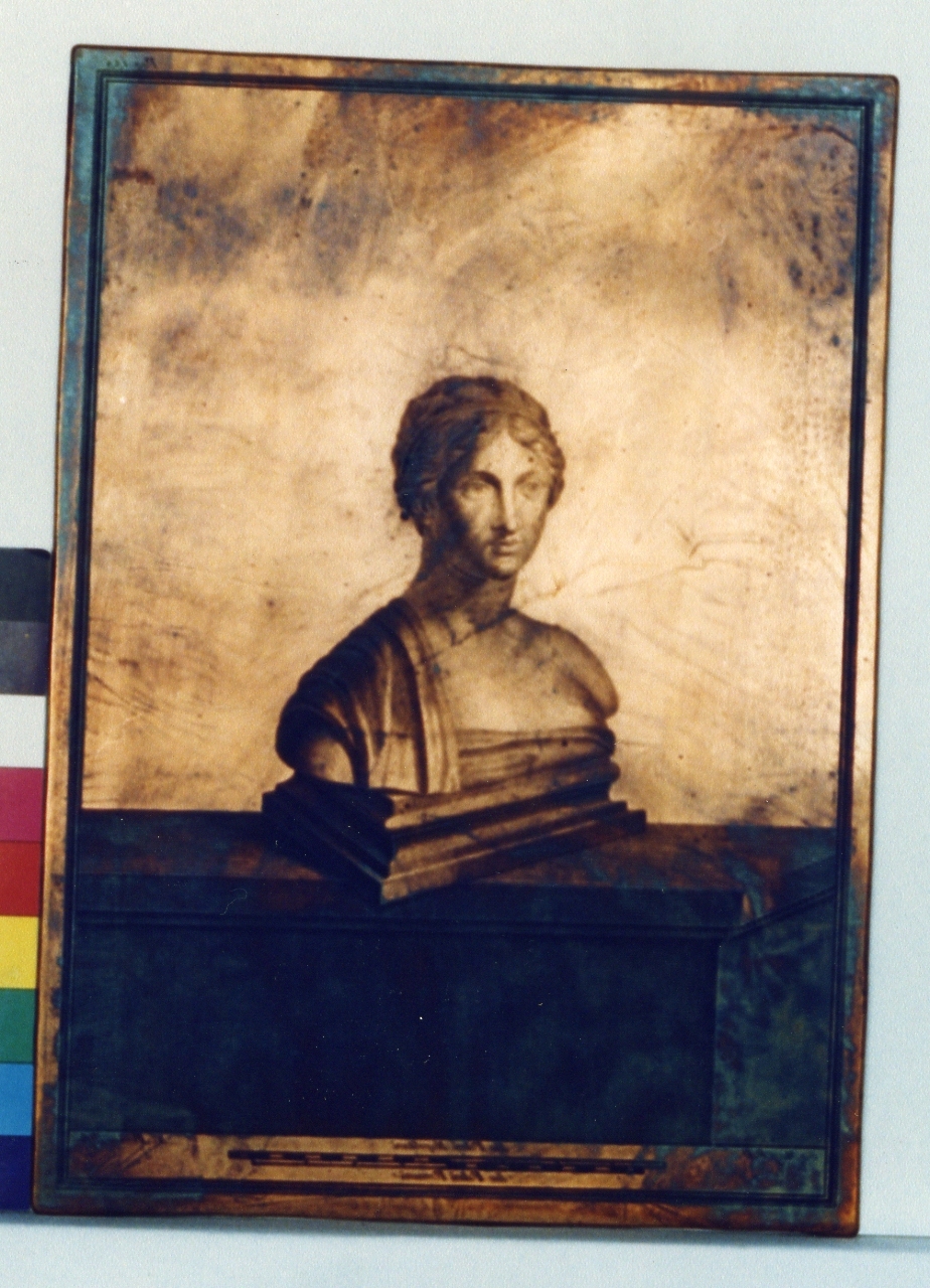 busto femminile (matrice) di Fiorillo Nicola, Morghen Giovanni Elia (sec. XVIII)