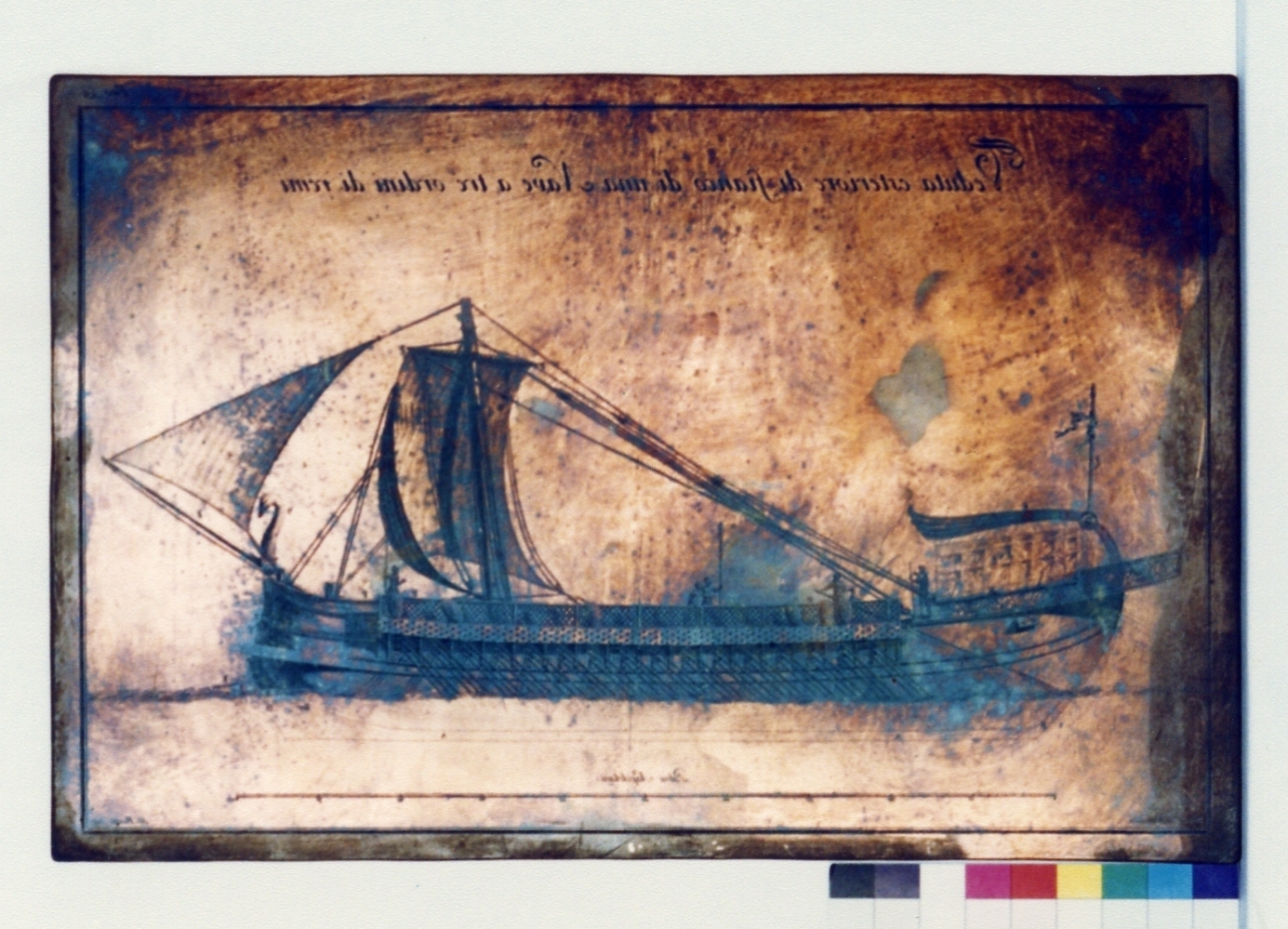 nave triremi (matrice) di Fiorillo Nicola, La Vega Pietro (sec. XVIII)