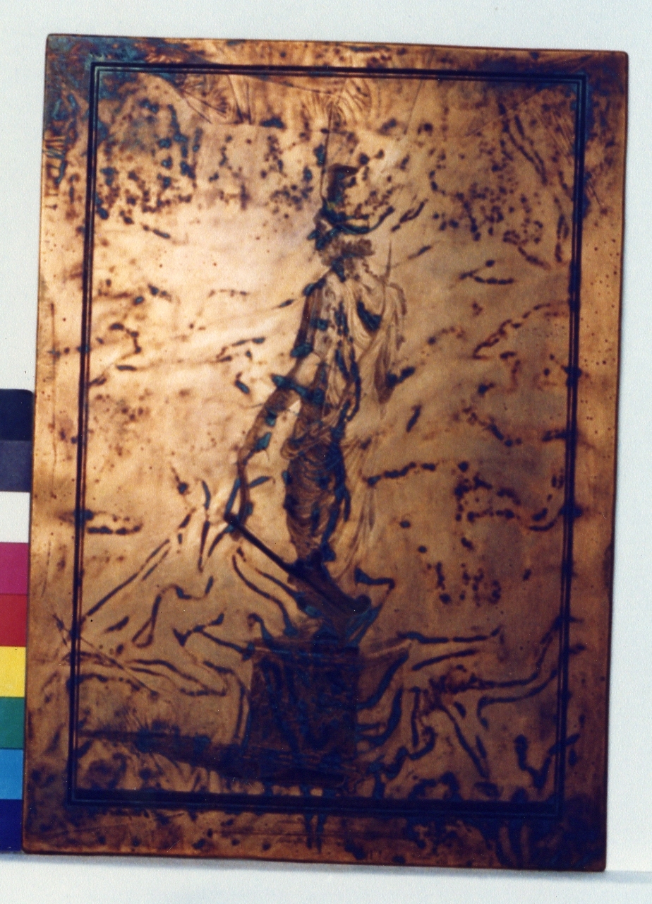 statuetta di Iside-fortuna: veduta posteriore (matrice) di Vanni Nicola, Campana Pietro (sec. XVIII)