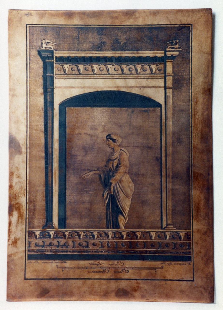 finta architettura con figura (matrice) di Campana Vincenzo, Iacomino Marcantonio (sec. XVIII)