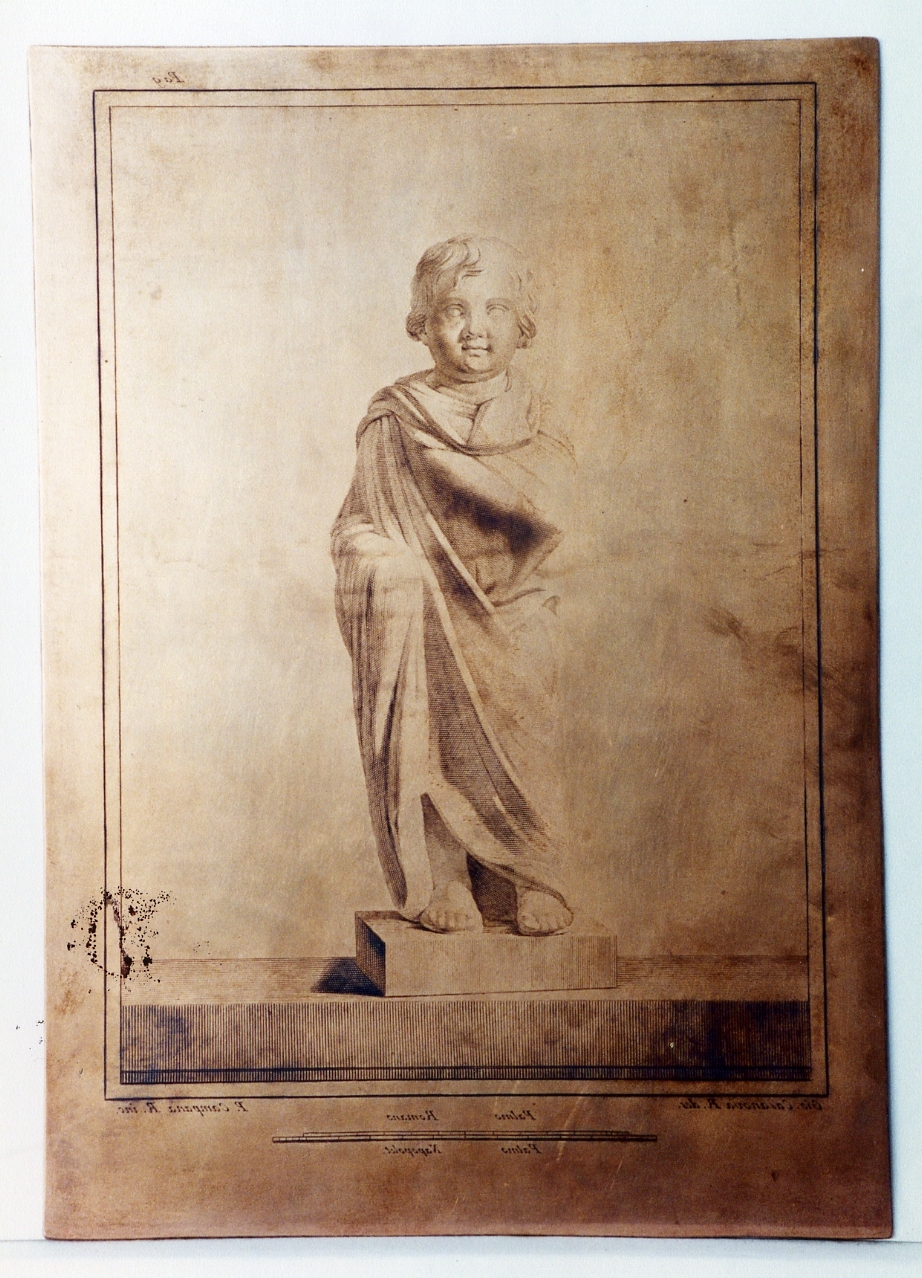 statuetta di bambino stante (matrice) di Campana Pietro, Casanova Giovanni Battista (sec. XVIII)