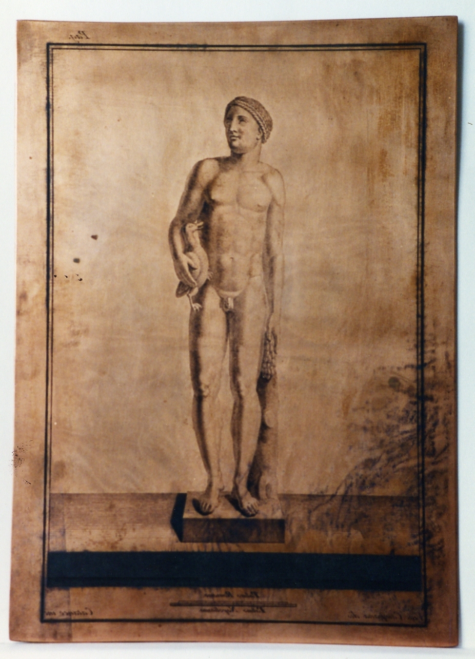 statua di giovinetto con anatra (matrice) di Cataneo Aniello, Campana Vincenzo (sec. XVIII)
