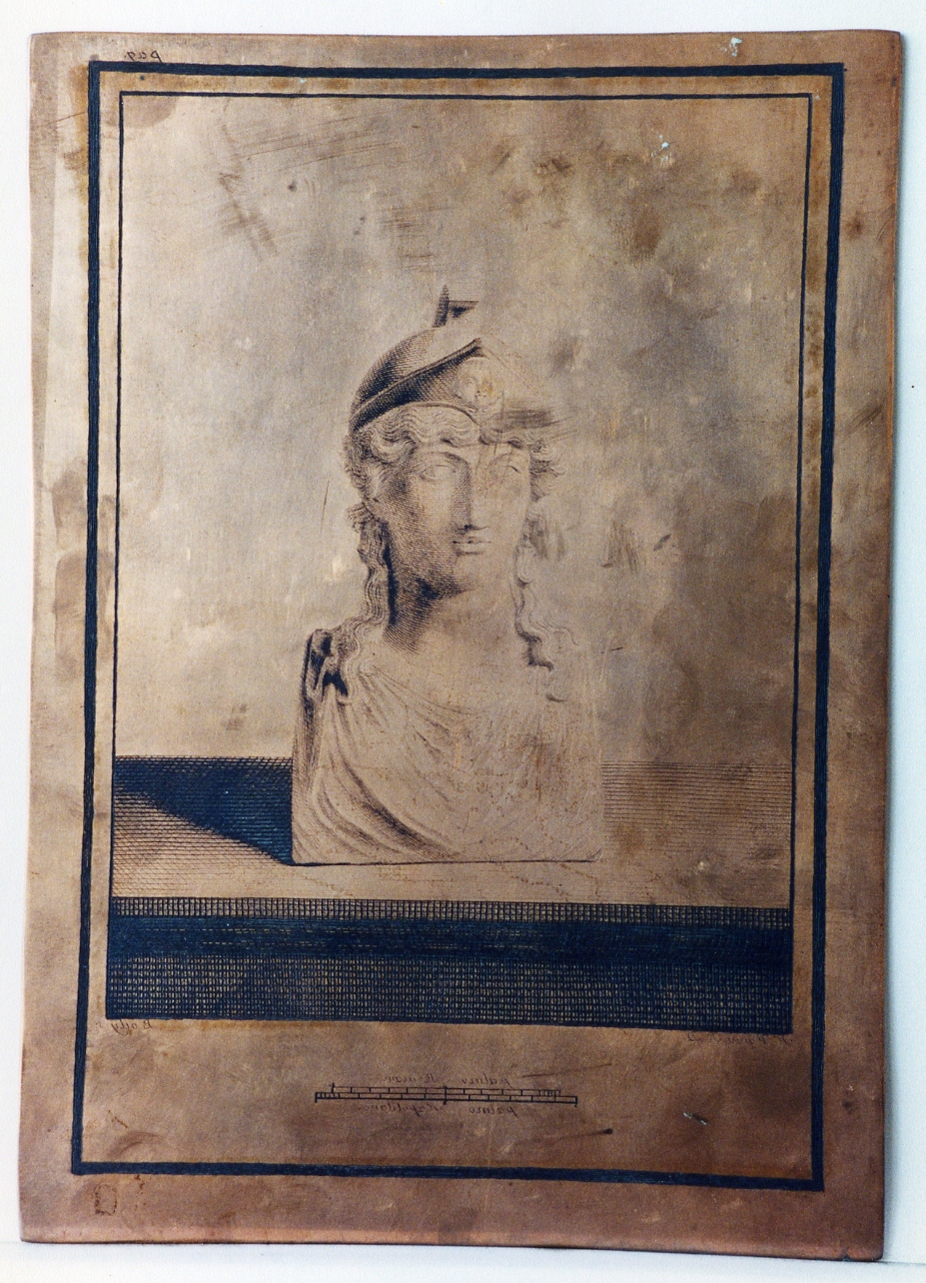 erma di Athena (matrice) di Boily Ludovico, Vanni Nicola (sec. XVIII)