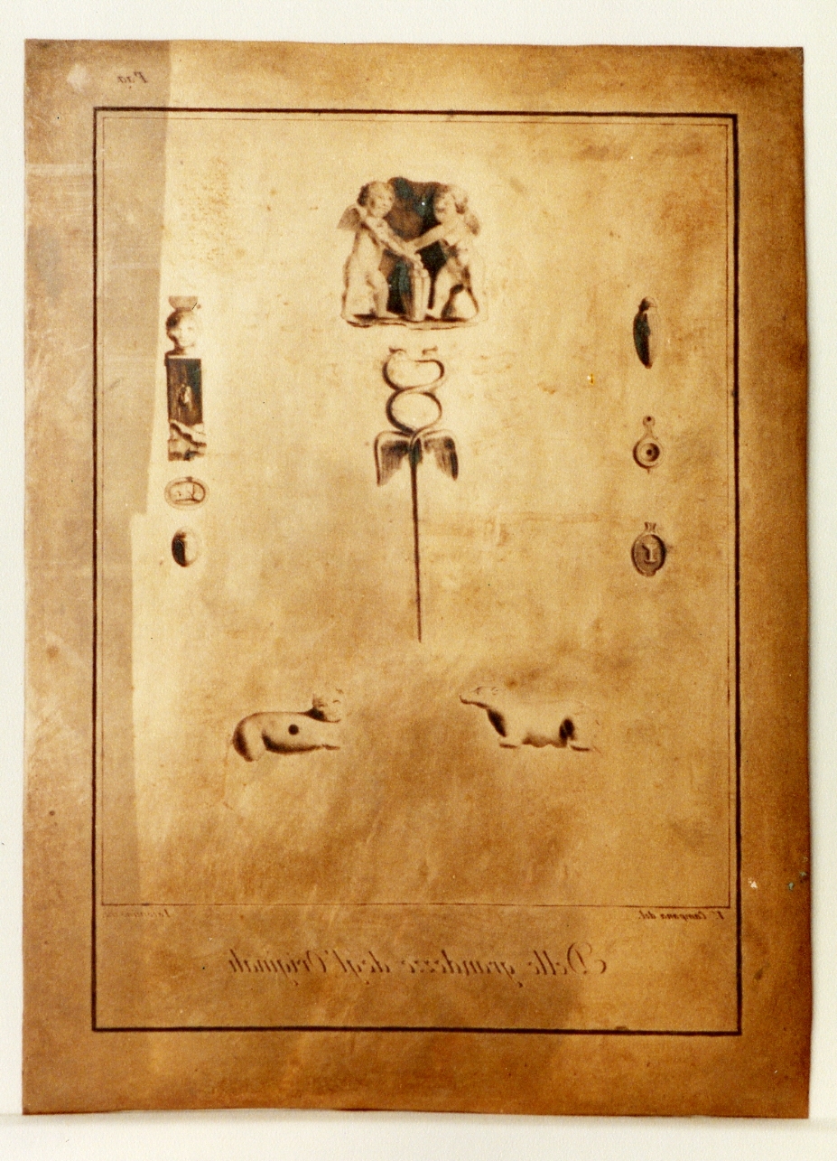 pendenti, spillone, applique (matrice) di Campana Vincenzo, Iacomino Marcantonio (sec. XVIII)