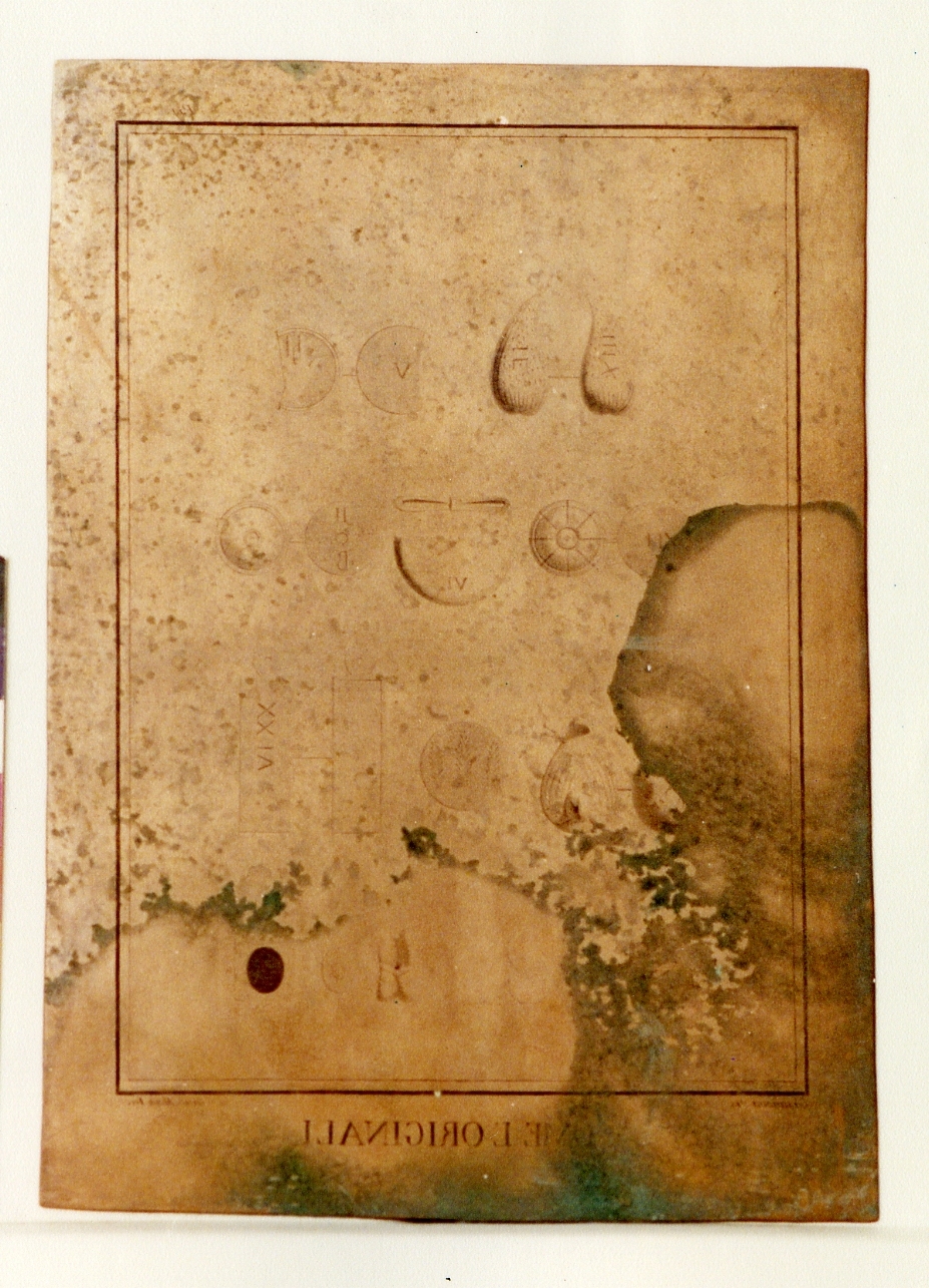 tessere configurate/ pedine iscritte (matrice) di Alloja Giuseppe, Casanova Giovanni Battista (sec. XVIII)