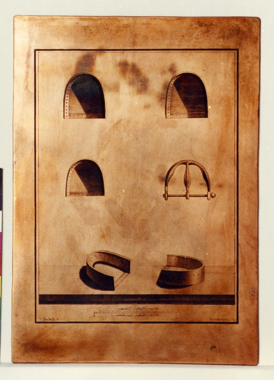 bardatura per cavalli (matrice) di Zaballi Antonio, Campana Vincenzo (sec. XVIII)