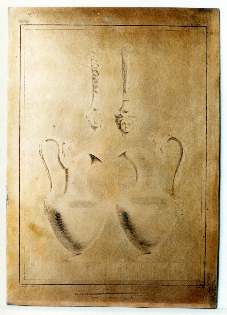 due oinochai a bocca trilobata e particolari (matrice) di Casanova Giovanni Battista, Iacomino Marcantonio (sec. XVIII)