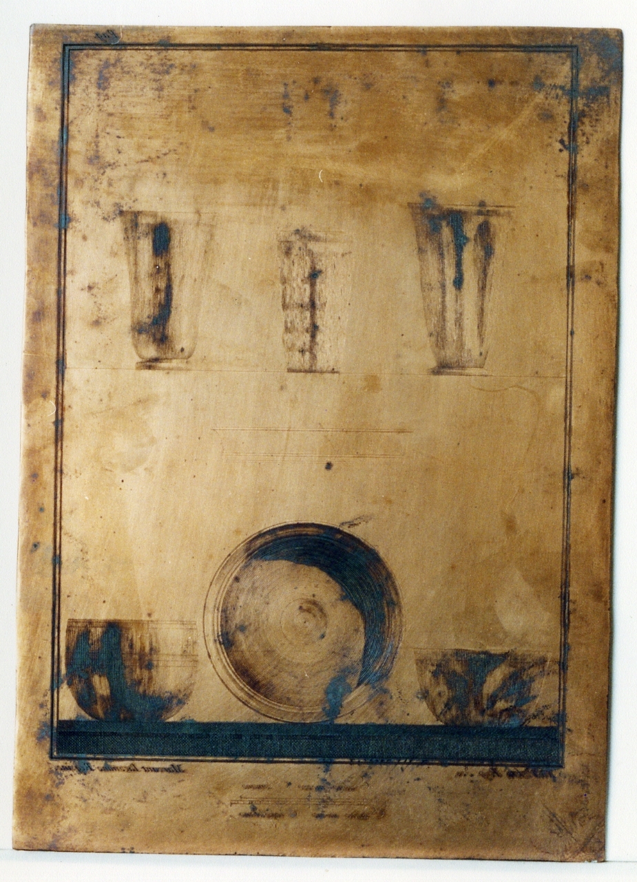 tre bicchieri/ tre coppette (matrice) di Iacomino Marcantonio, Vanni Nicola (sec. XVIII)