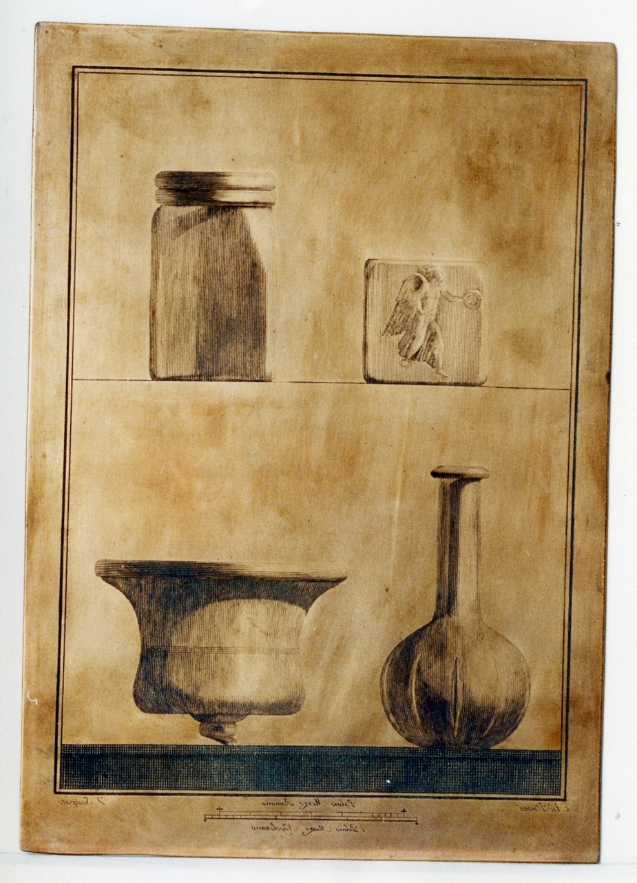 olla con bollo/ coppa su piede e balsamario (matrice) di Vanni Nicola, Scarpati Vincenzo (sec. XVIII)