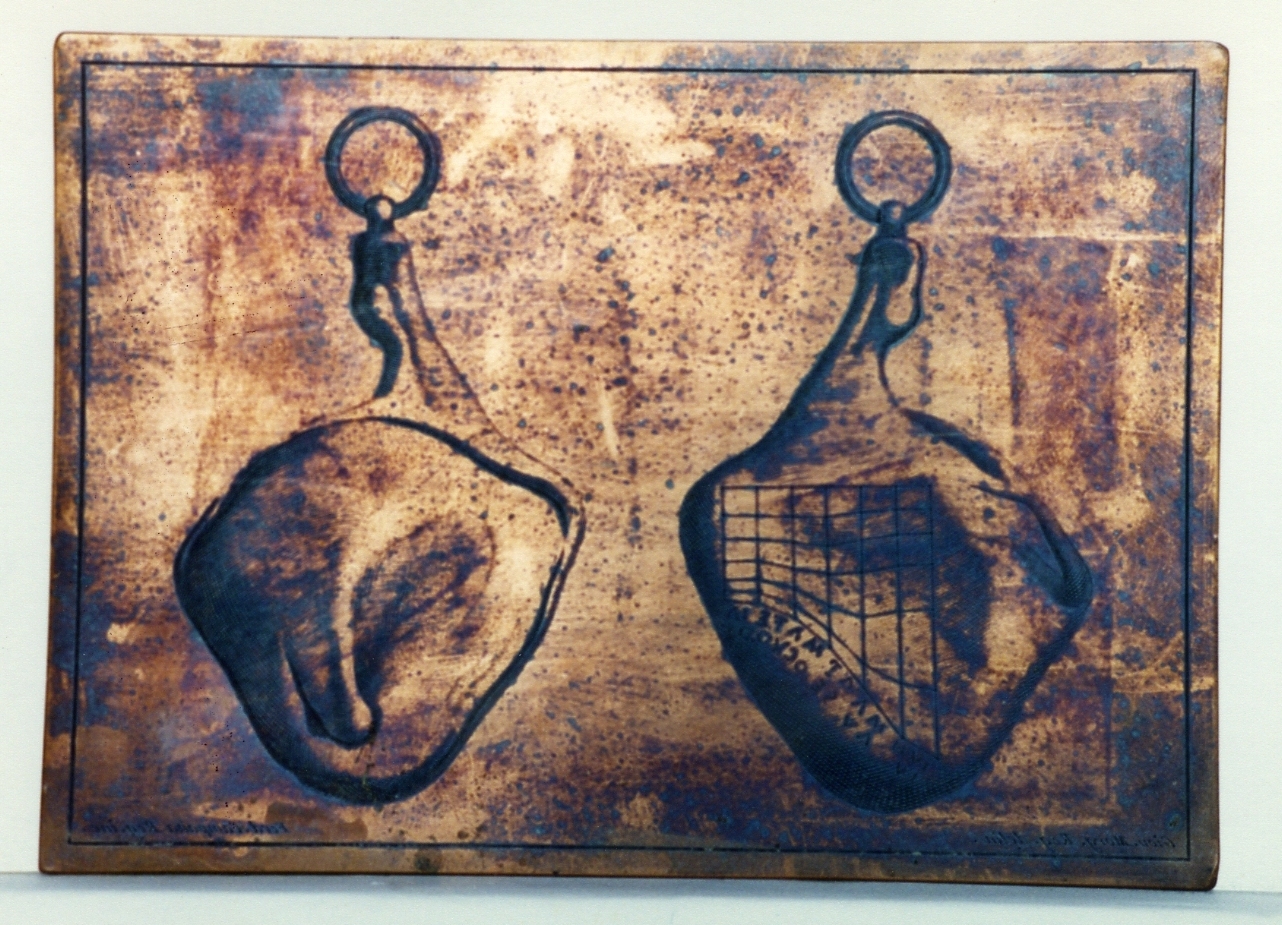 orologio solare a forma di prosciutto (matrice) di Morghen Giovanni Elia, Campana Ferdinando (sec. XVIII)