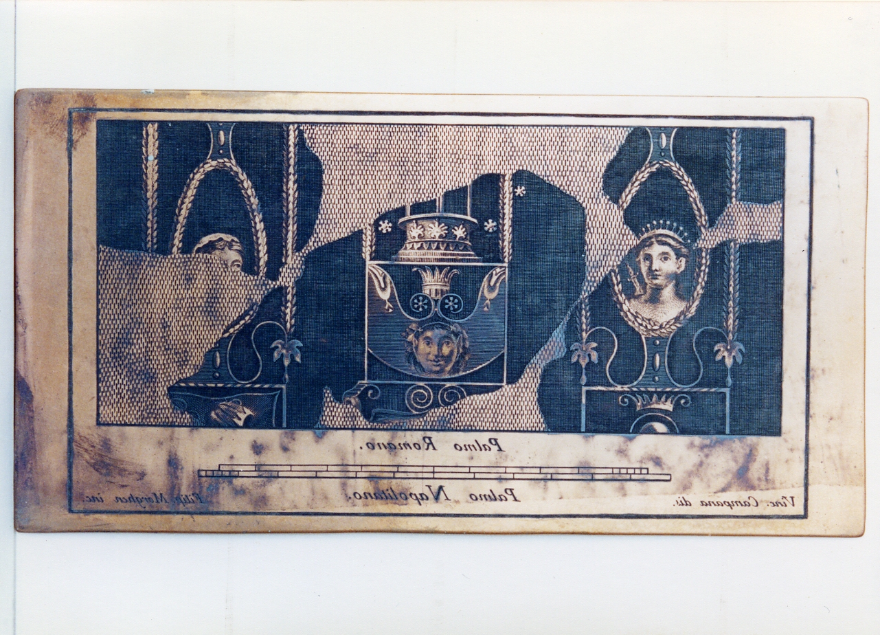 pannello con motivi decorativi (matrice) di Morghen Filippo, Campana Vincenzo (sec. XVIII)