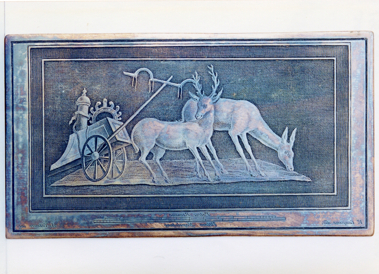 cervi e biga (matrice) di Cataneo Aniello, Campana Vincenzo (sec. XVIII)
