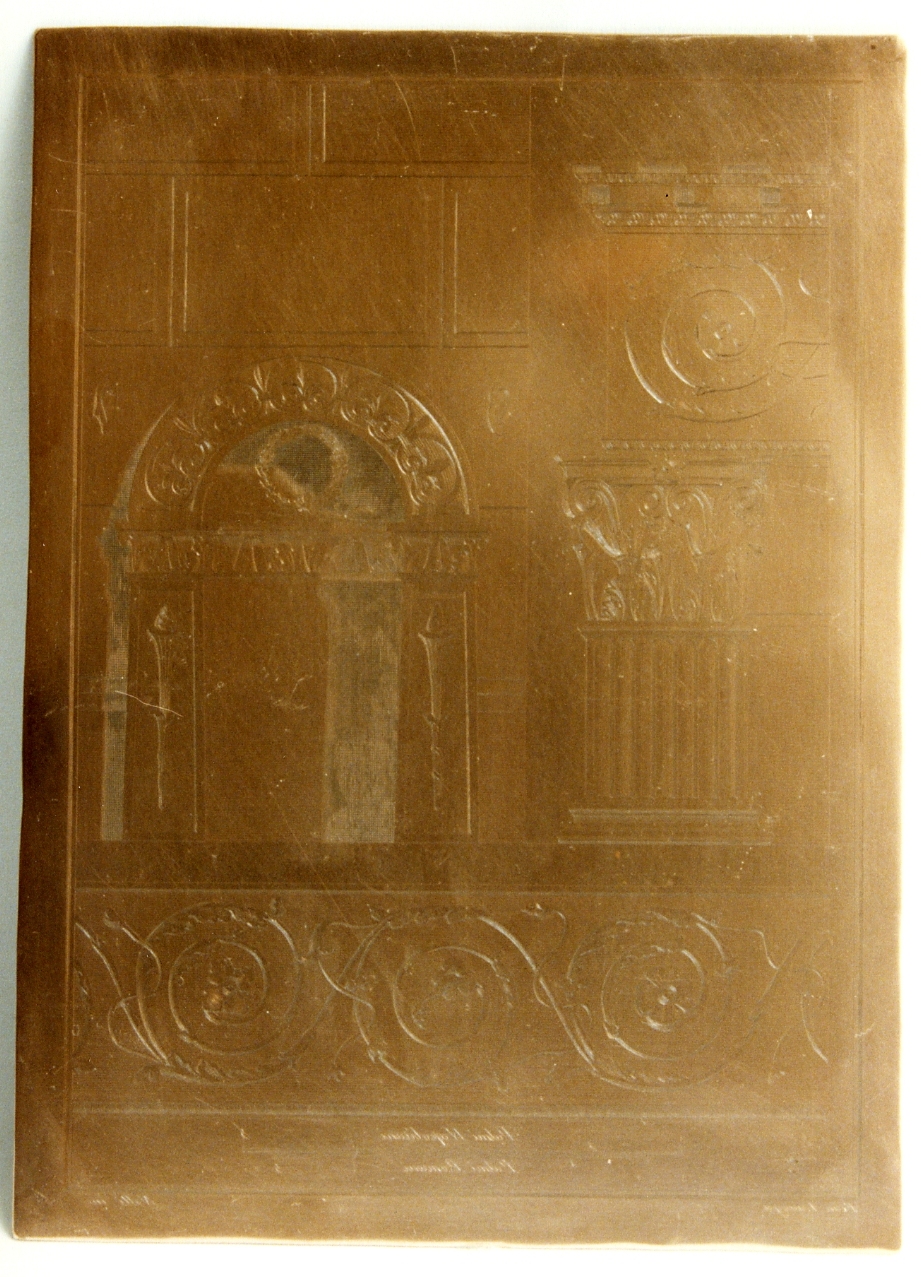 tempio di Iside: motivi decorativi del purgatorium (matrice) di Nolli Carlo, La Vega Francesco (sec. XVIII)