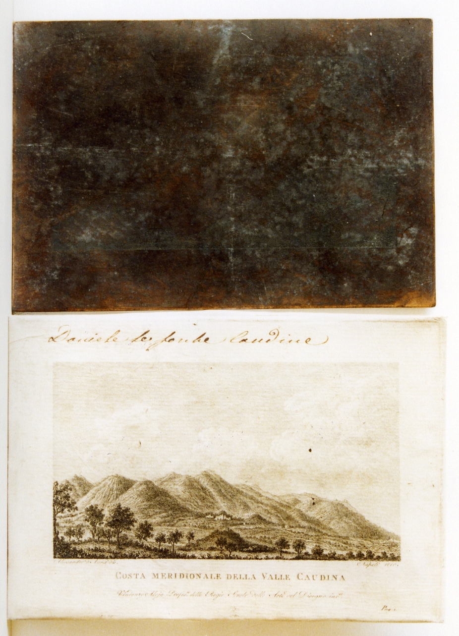 veduta della costa meridionale della Valle Caudina (matrice) di D'Anna Alessandro, Aloja Vincenzo (sec. XIX)