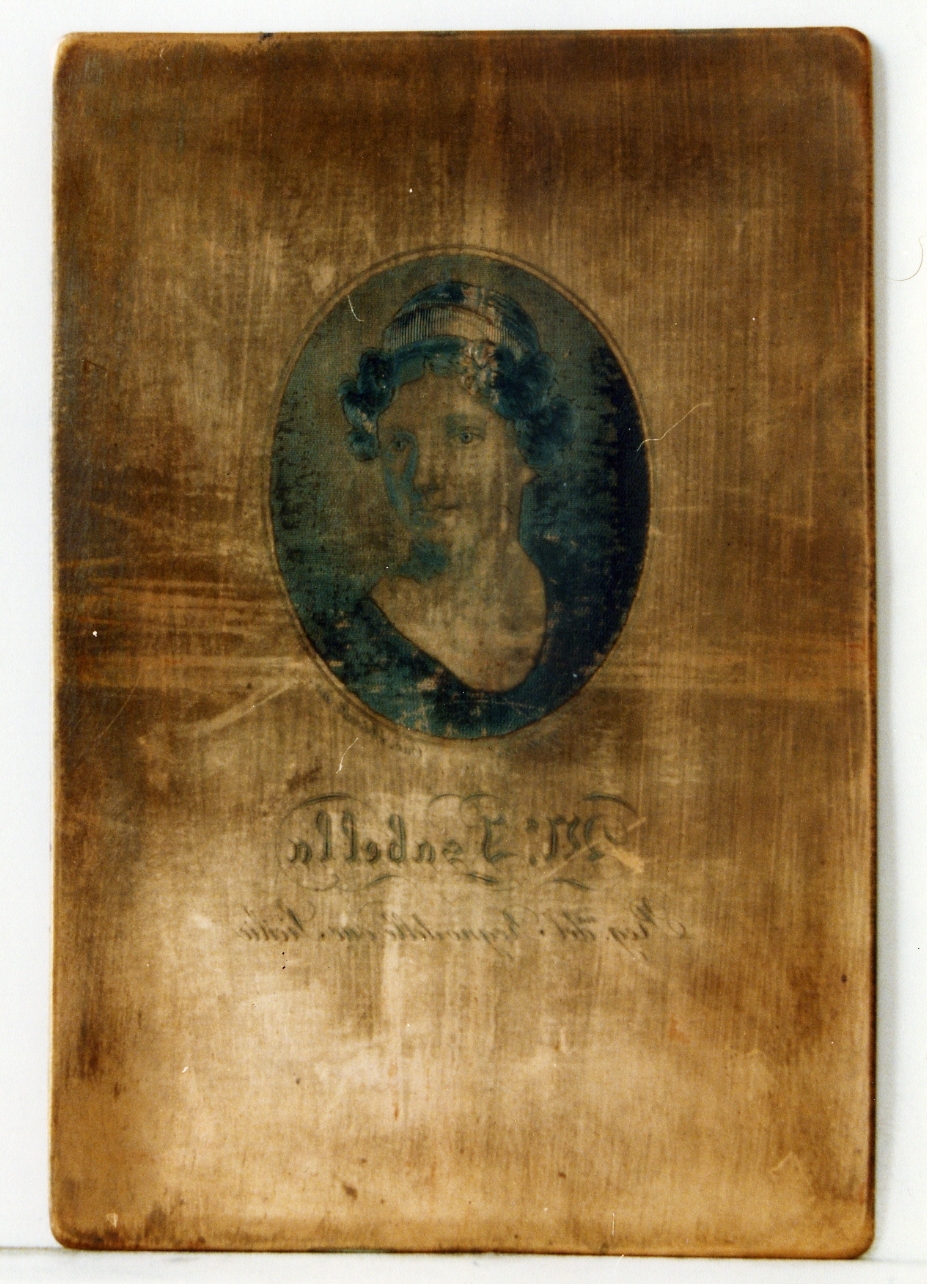 ritratto di Isabella Regina delle Due Sicilie (matrice) di Selvaggio Giovanni, Biondi Carlo (sec. XIX)