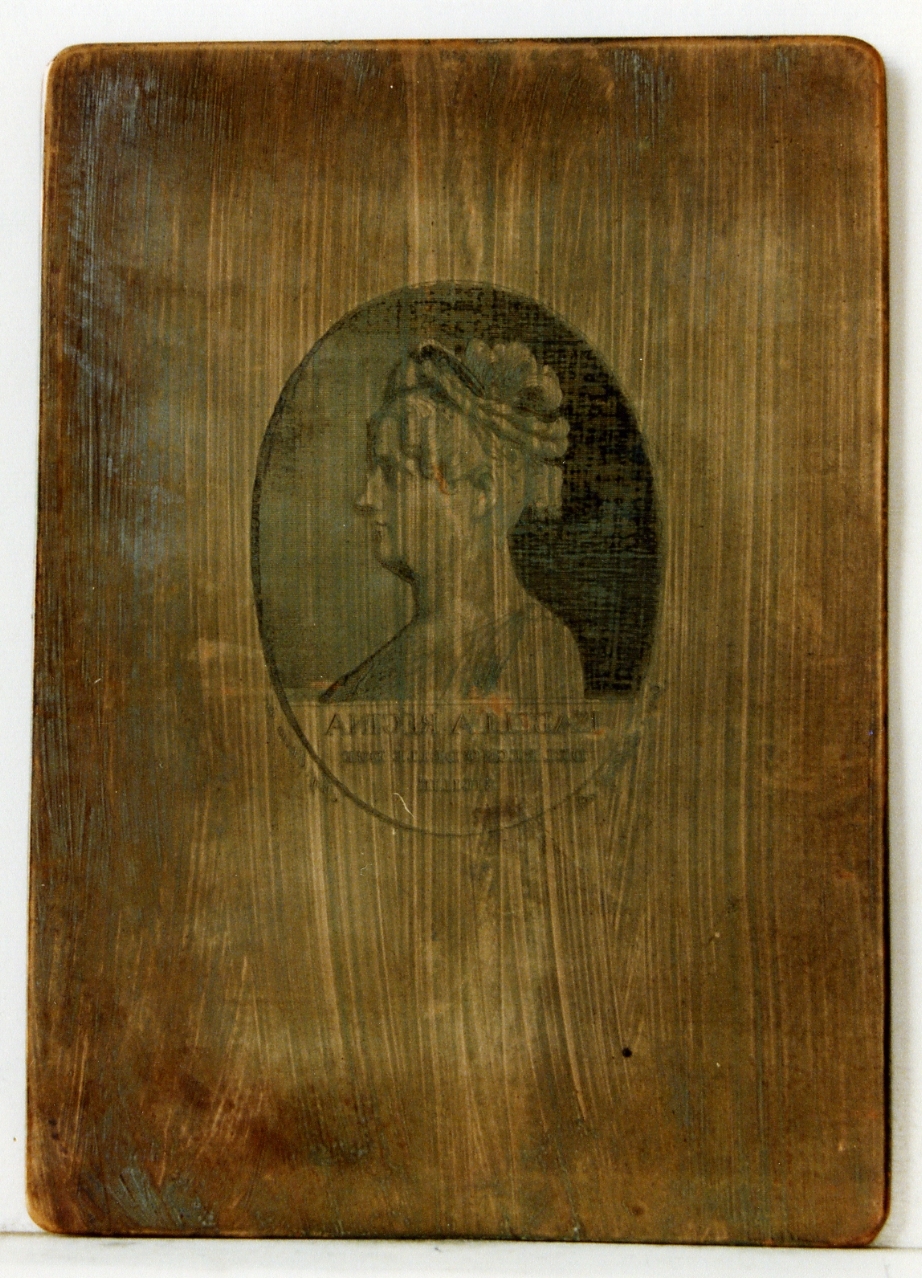 ritratto di profilo di Isabella Regina delle Due Sicilie (matrice) di Maldarelli Gennaro, Estevan Raffaele (sec. XIX)