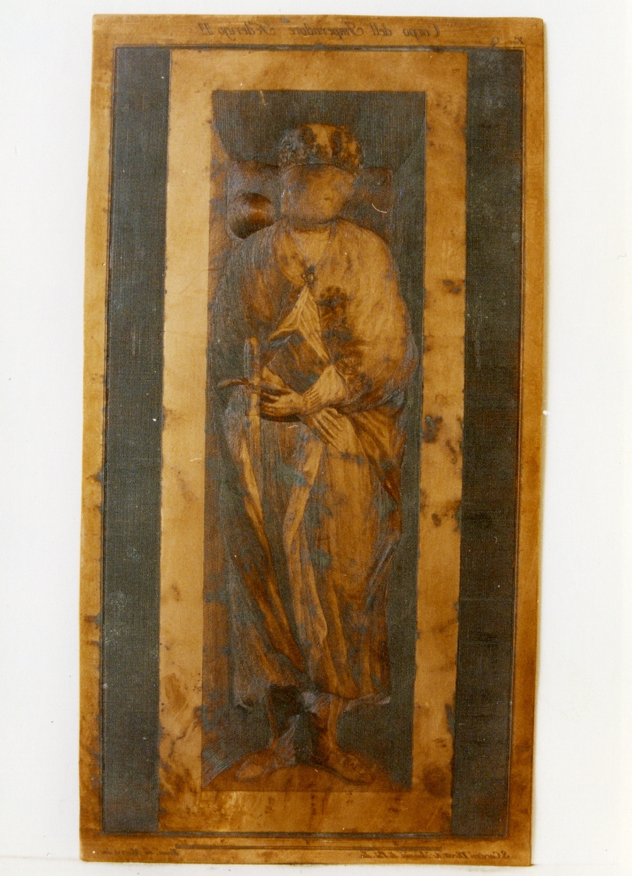 corpo dell' imperatore Federico II (matrice) di La Marra Francesco, Cardini S (sec. XVIII)