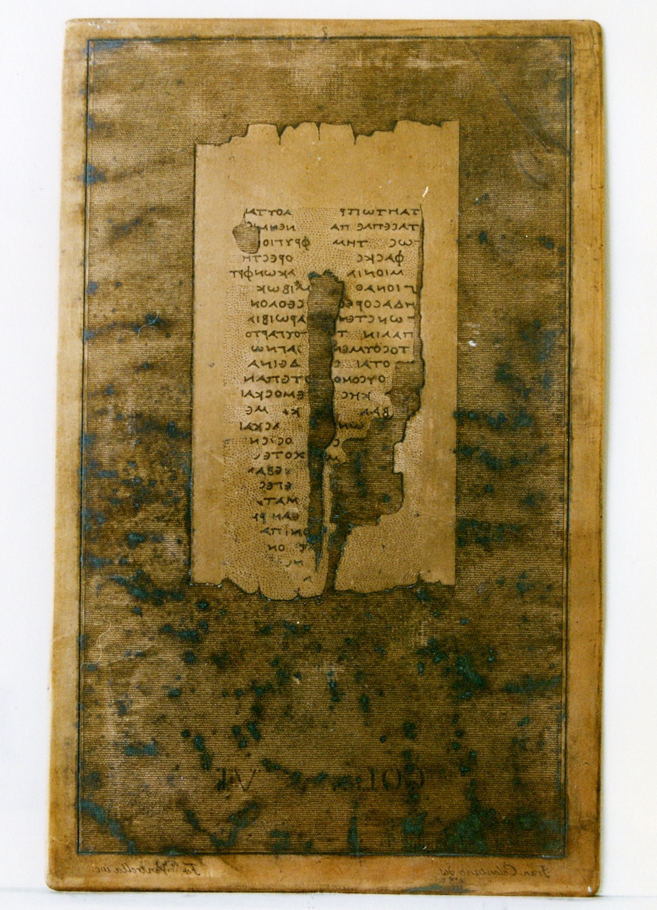 testo greco: col. VI (matrice) di Ventrella Ferdinando, Celentano Francesco (sec. XIX)
