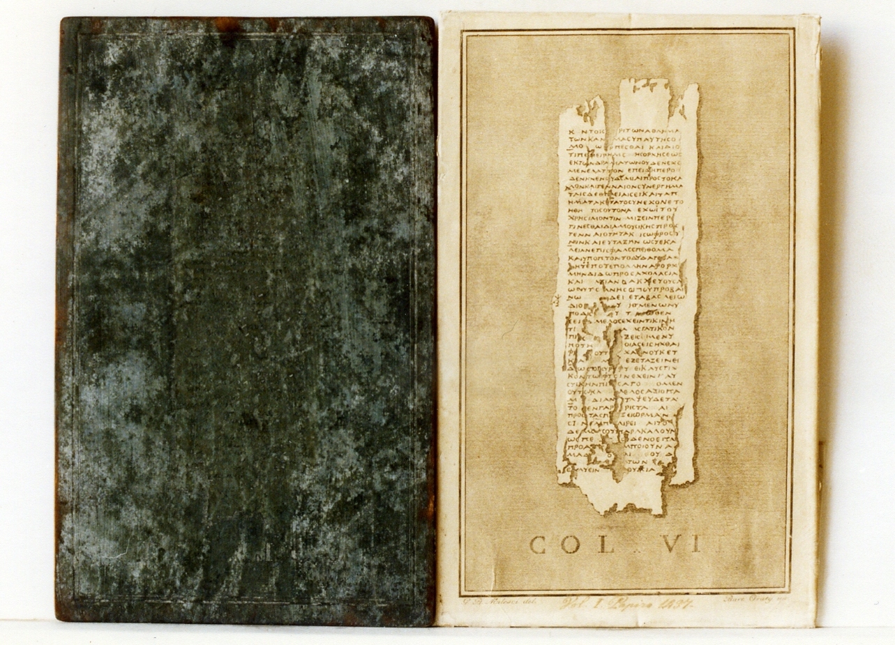 testo greco: col. VI (matrice) di Malesci Giovanni Battista, D'Orazio Bartolomeo (sec. XVIII)