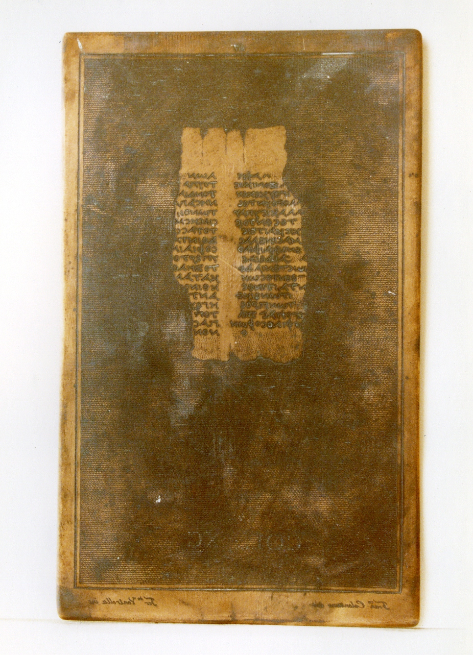 testo greco: col. XC (matrice) di Ventrella Ferdinando, Celentano Francesco (sec. XIX)