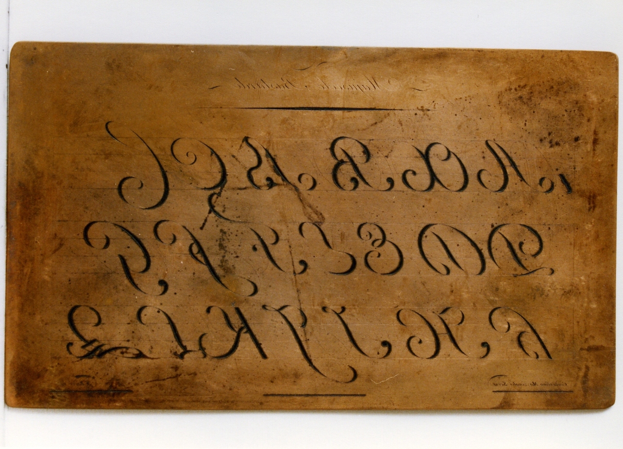 esempio di calligrafia: maiuscole bastarde (matrice) di Giambarba Antonino (sec. XVIII)