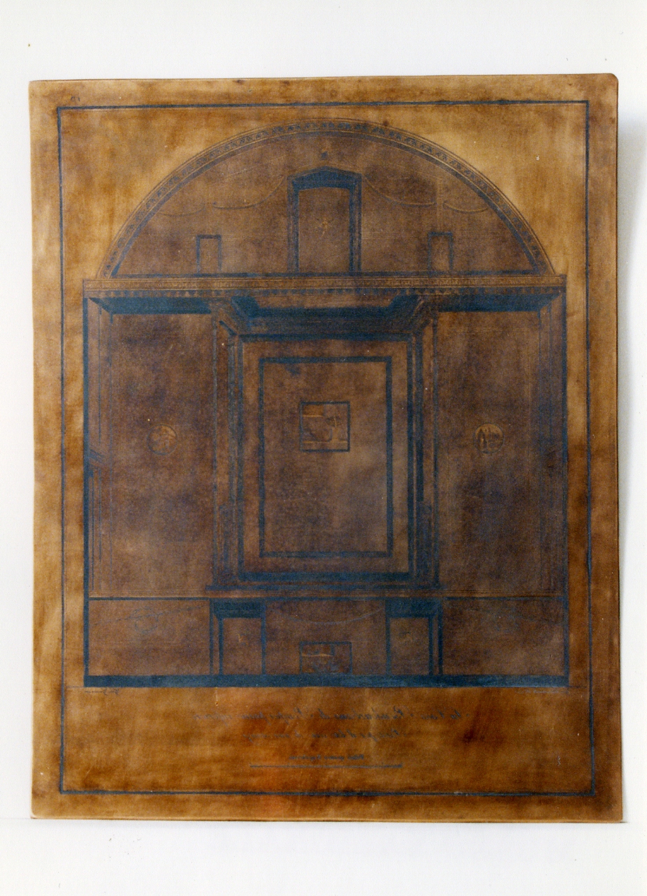 parete affrescata di casa pompeiana (matrice) di Chiantarelli Giuseppe, Guerra Giuseppe (fine/inizio secc. XVIII/ XIX)
