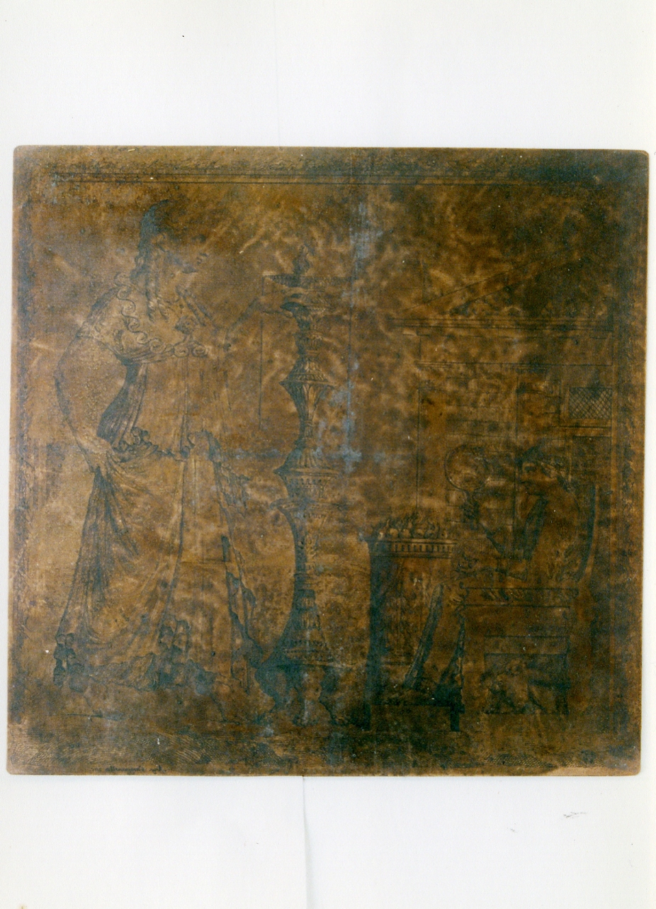 scena di offerente con incensiere (matrice) di Campanella Angelo, Winckelmann Johann Joachim (secc. XVIII/ XIX)