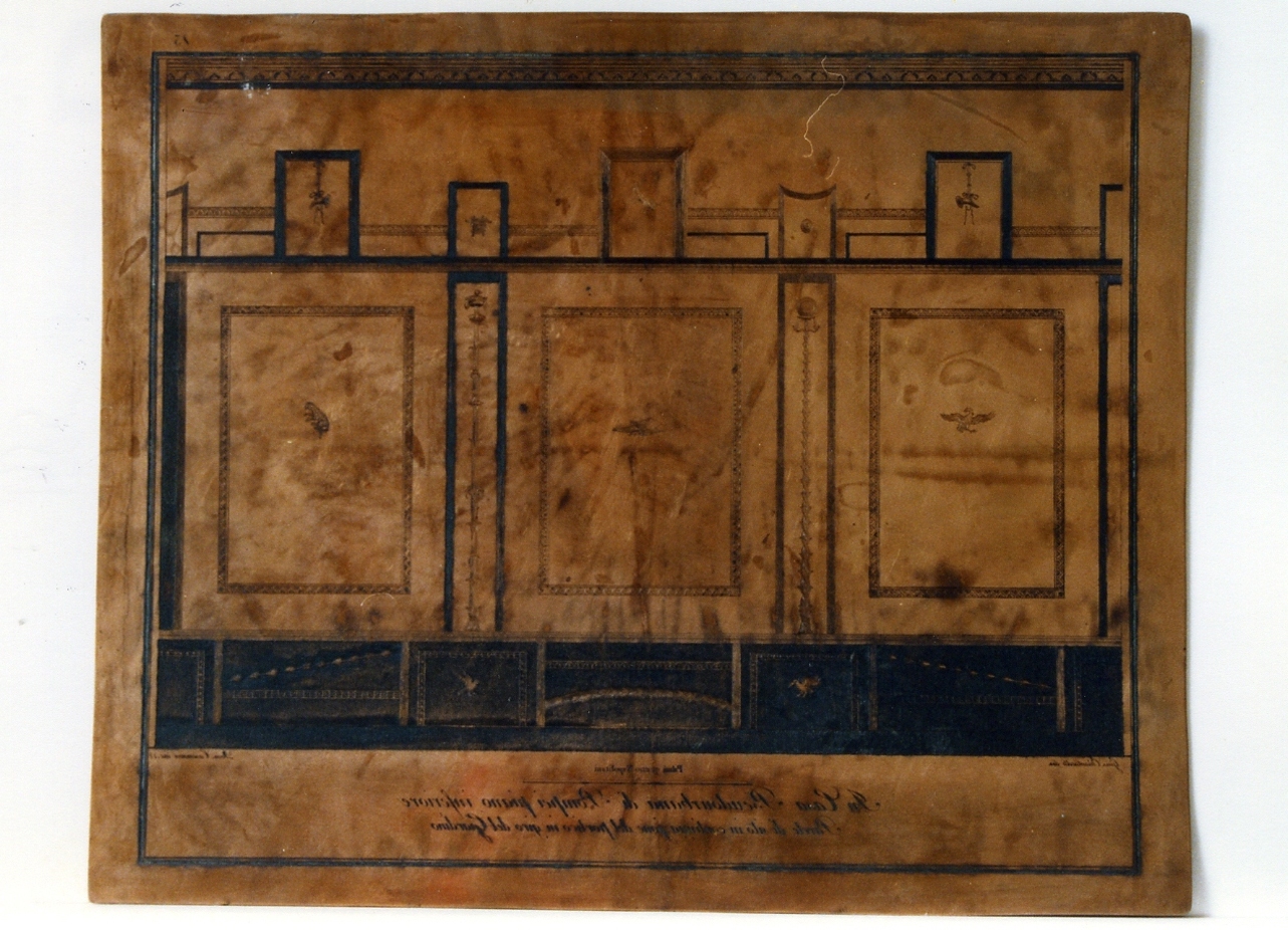 parete affrescata (matrice) di Chiantarelli Giuseppe, Casanova Domenico (sec. XIX)