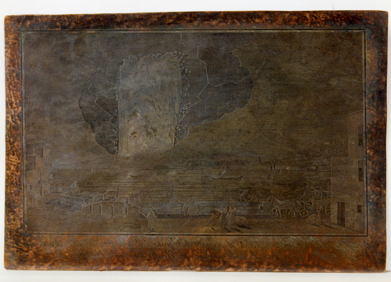 eruzione del Vesuvio del 1779 (matrice) di Giomignani Francesco, Fabris Pietro (sec. XVIII)