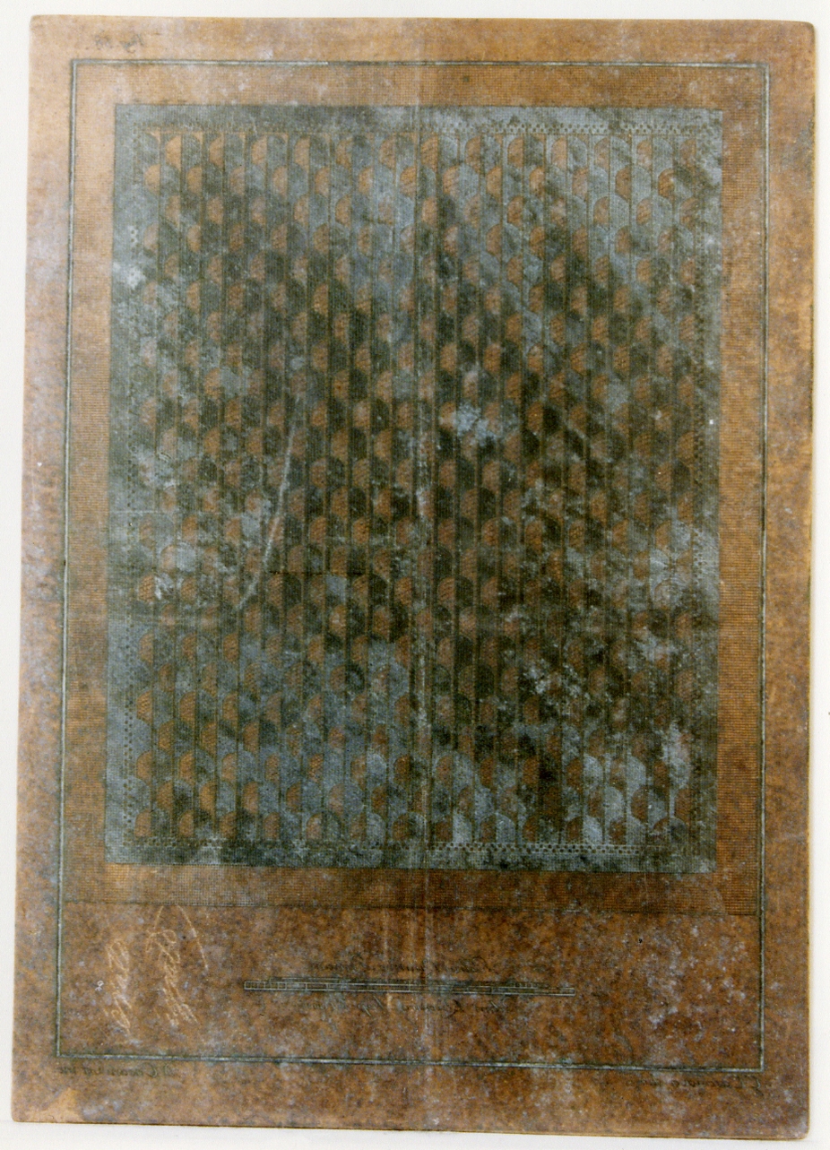 mosaico tappeto (geometrico) (matrice) di Casanova Giovanni Battista, La Vega Francesco, Casanova Domenico (sec. XVIII)
