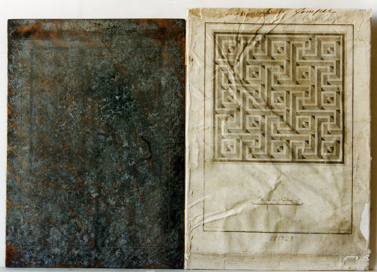 mosaico geometrico (matrice) di Lomanto Giuseppe, Cataneo Aniello (sec. XVIII)