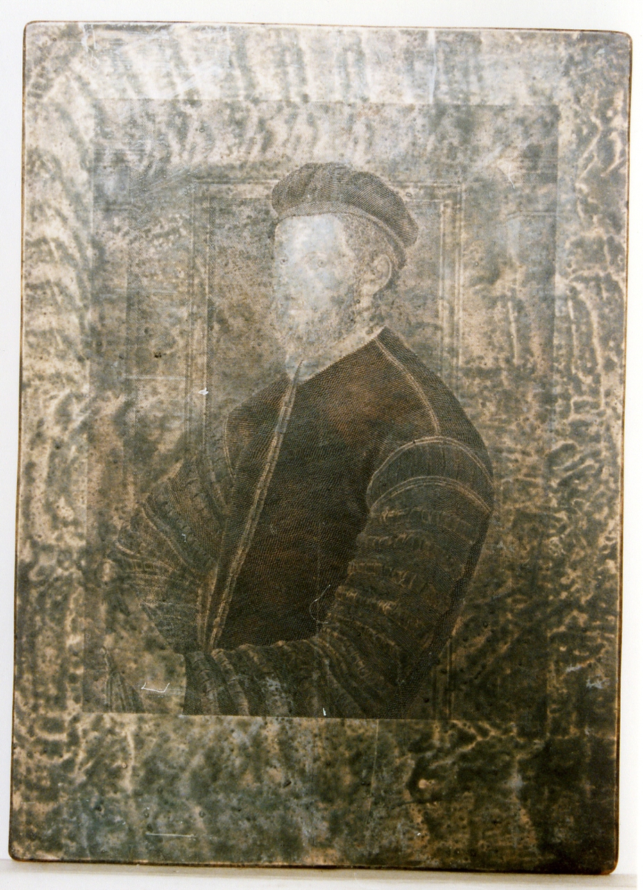 ritratto di gentiluomo (matrice) di De Rossi Francesco detto Cecchino Salviati (sec. XIX)