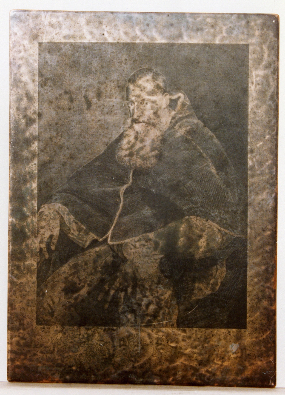 ritratto di Papa Paolo III (matrice) di Vecellio Tiziano, Crispino Vincenzo (sec. XIX)