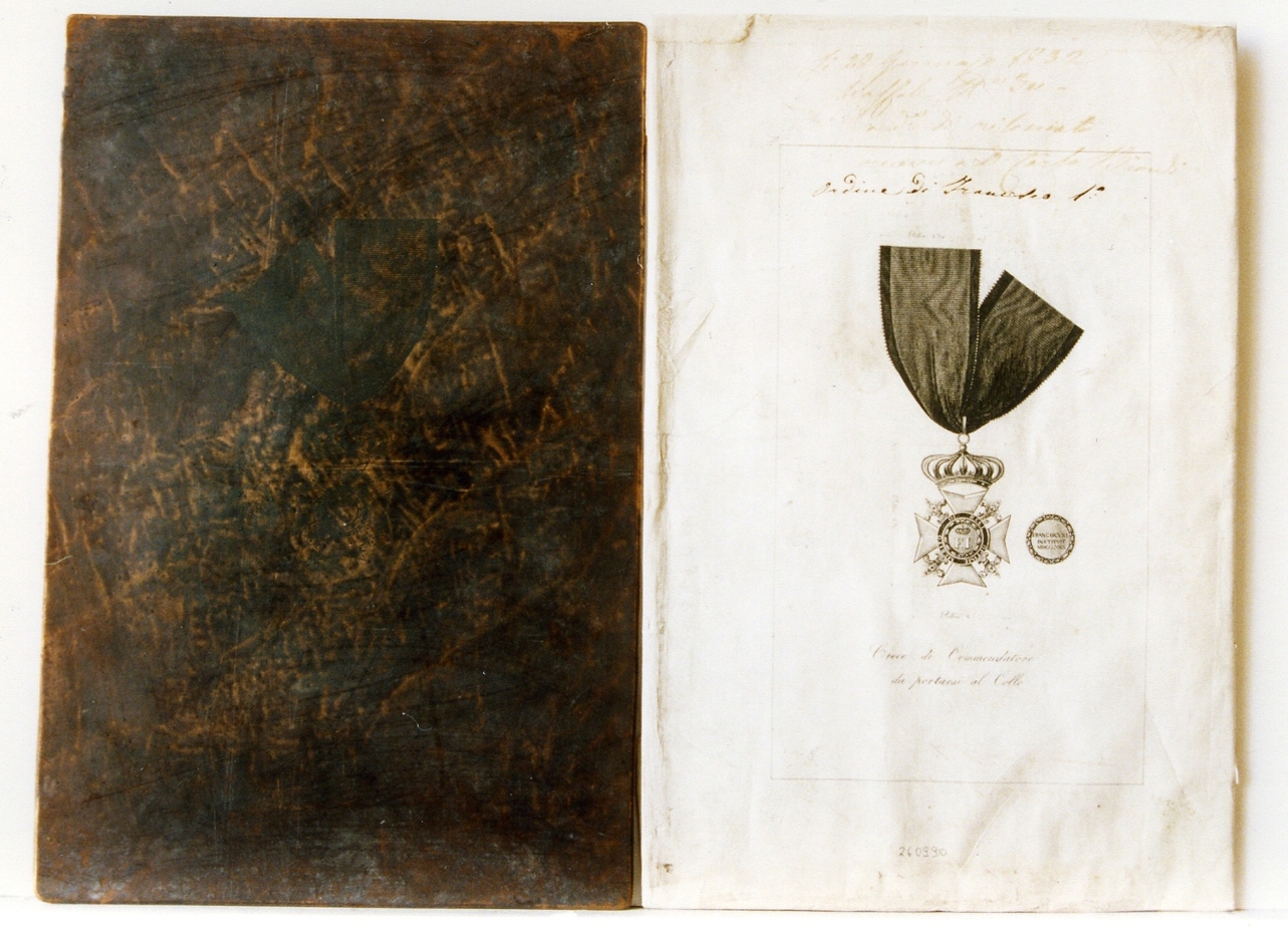 croce di commendatore dell'ordine d Francesco I (matrice) di Biondi Carlo (sec. XIX)