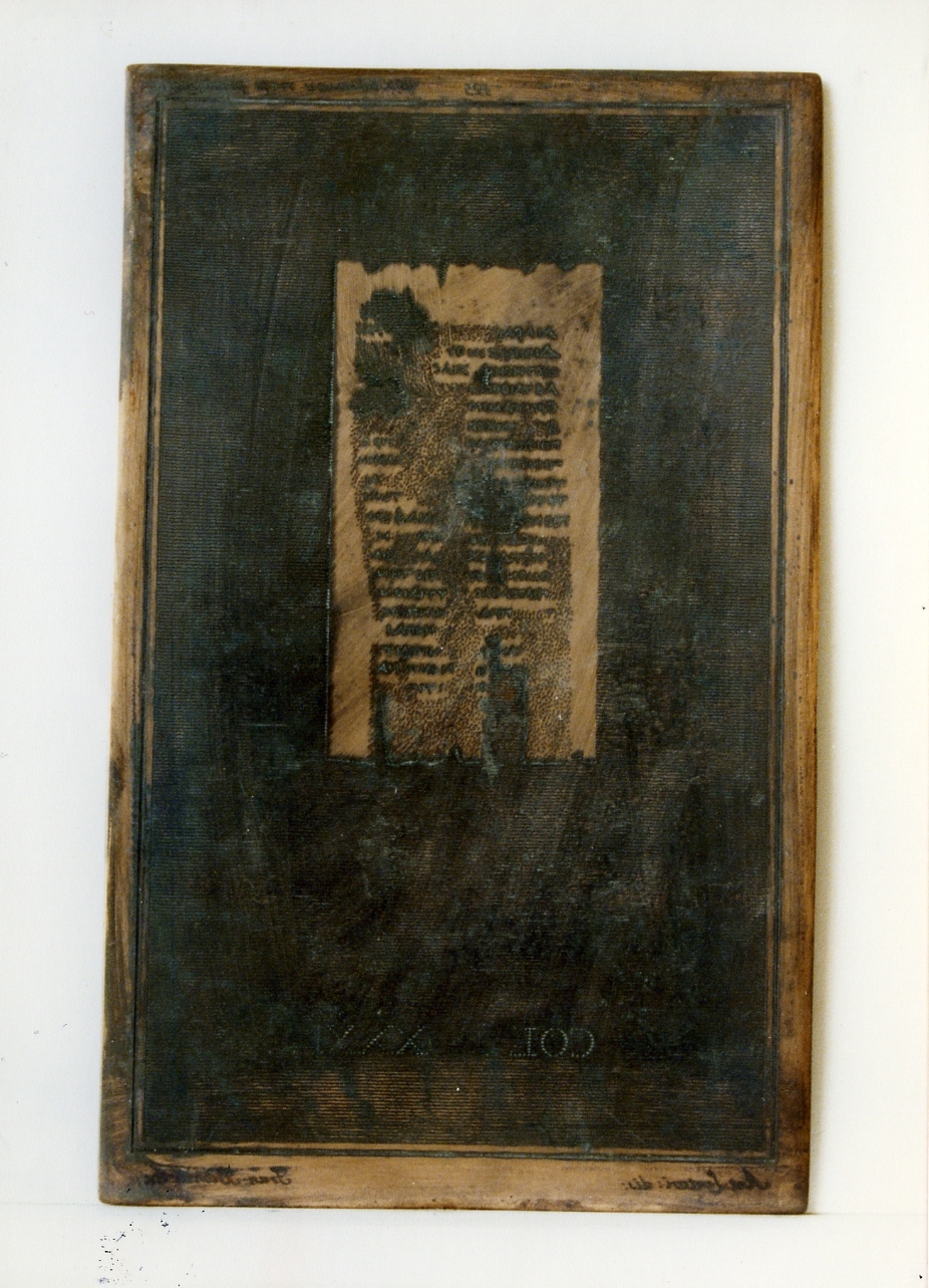 testo greco da Filodemo «della retorica»: col. XXXI (matrice) di Lentari Antonio, Biondi Francesco (sec. XIX)