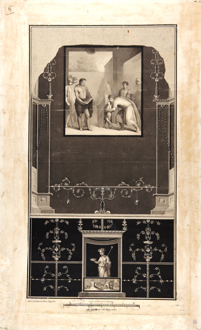 decorazione pittorica parietale (incisione) di Casanova Giovanni Battista (seconda metà sec. XVIII)