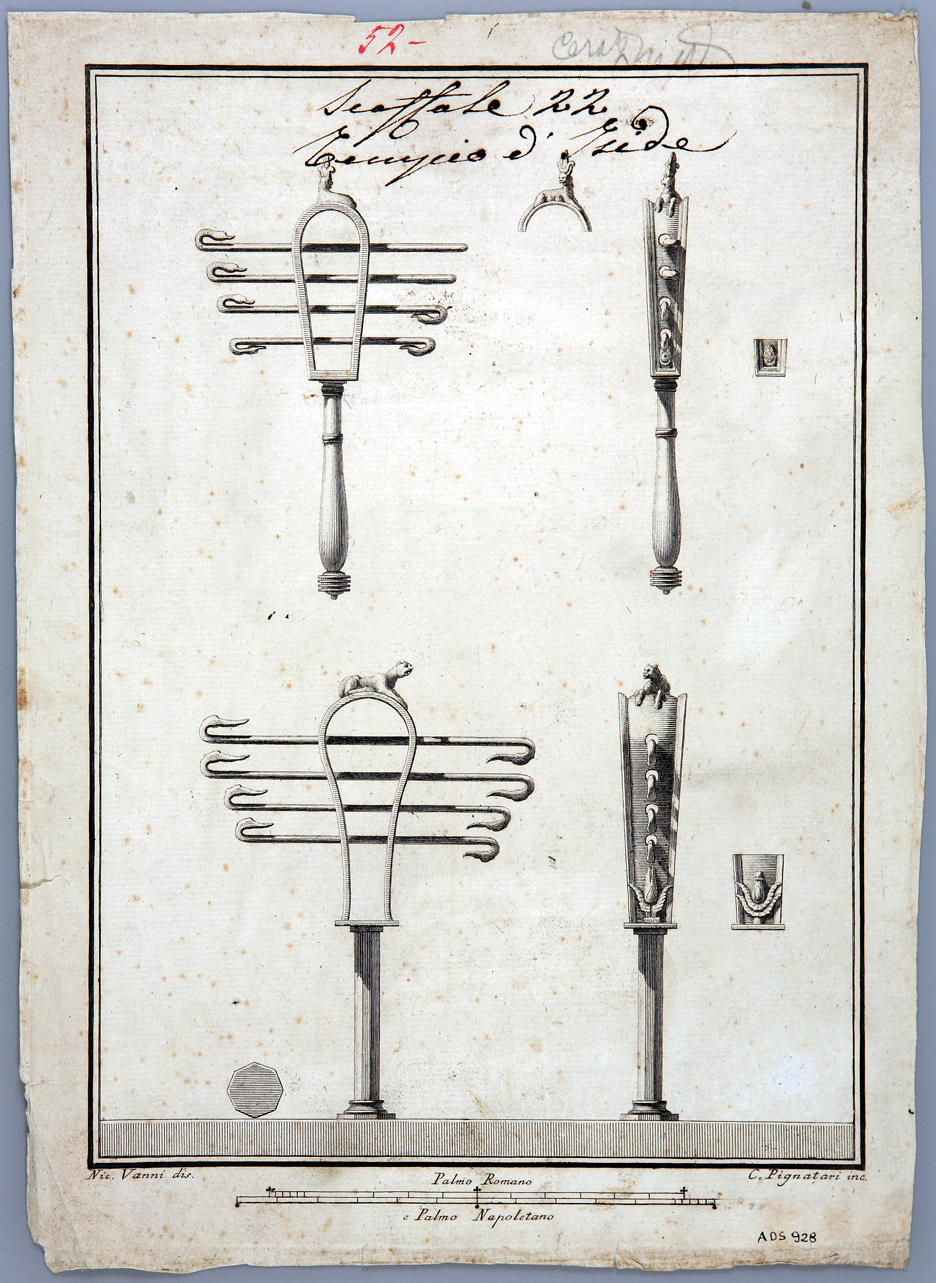 sistri (incisione) di Vanni Nicola, Pignataro Carmine (seconda metà sec. XVIII)