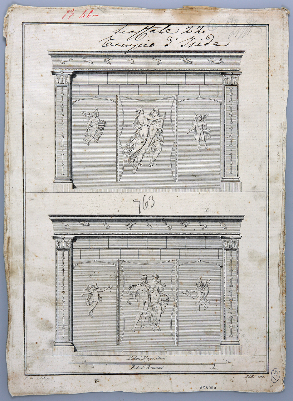 decorazione in stucco di purgatorium (incisione) di La Vega Francesco, Nolli Carlo (seconda metà sec. XVIII)