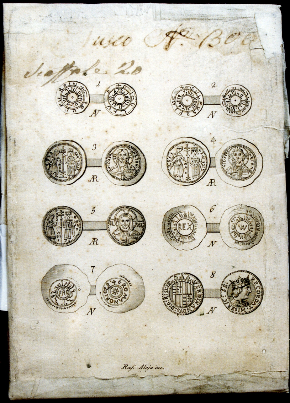 monete (stampa controfondata) di Aloja Raffaele (sec. XIX)