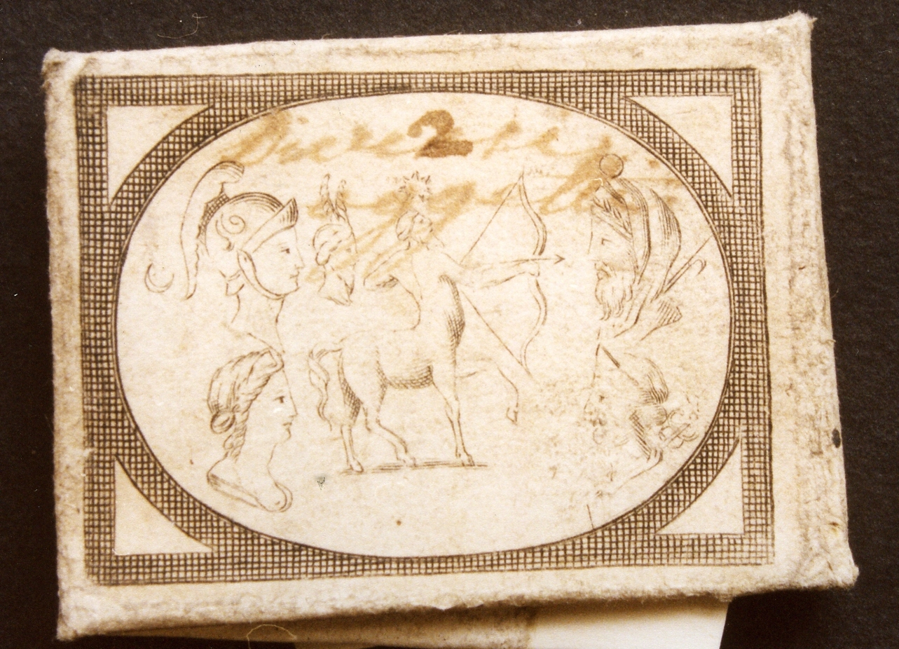 gemma incisa con centauro (stampa controfondata) - ambito napoletano (sec. XIX)