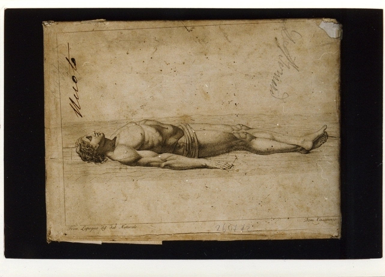 nuotatore (stampa controfondata) di La Pegna Francesco Antonio, Casanova Domenico (fine sec. XVIII)