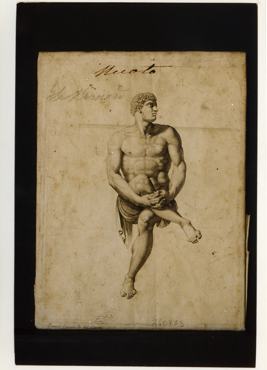 nuotatore (stampa controfondata) di La Pegna Francesco Antonio, Morghen Guglielmo (fine sec. XVIII)