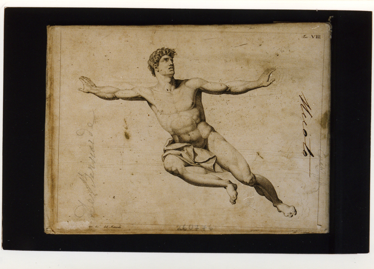 nuotatore (stampa controfondata) di Morghen Guglielmo, La Pegna Francesco Antonio (fine sec. XVIII)