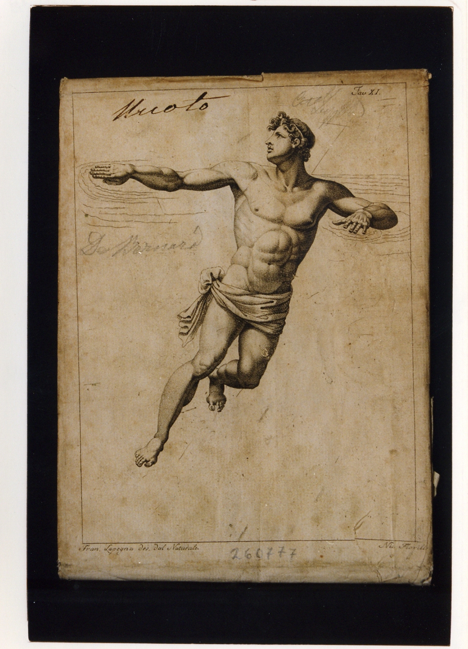 nuotatore (stampa controfondata) di La Pegna Francesco Antonio, Fiorillo Nicola (fine sec. XVIII)