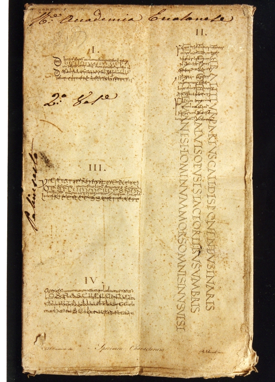iscrizioni greche su latine: palinsesto (stampa) di Biondi Raffaele, Casanova Giovanni Battista (sec. XIX)