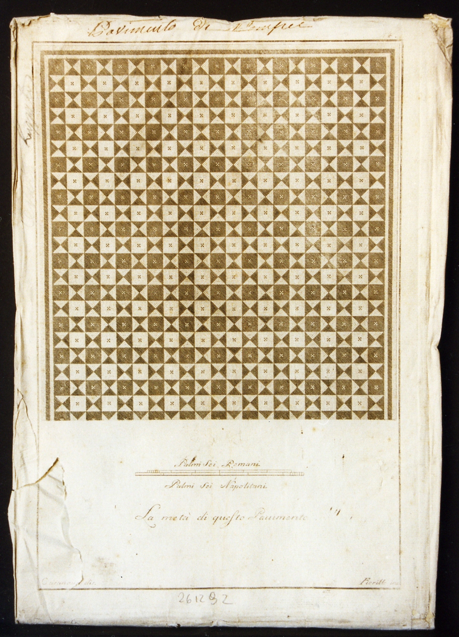 mosaico geometrico a tappeto (stampa) di Casanova Giovanni Battista, Fiorillo Nicola (sec. XVIII)