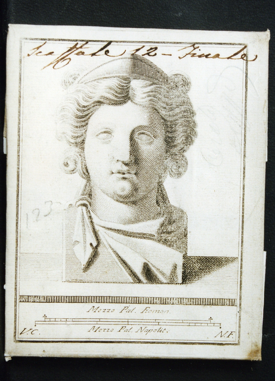 testina di Atena (stampa controfondata) di Fiorillo Nicola, Campana Vincenzo (seconda metà sec. XVIII)