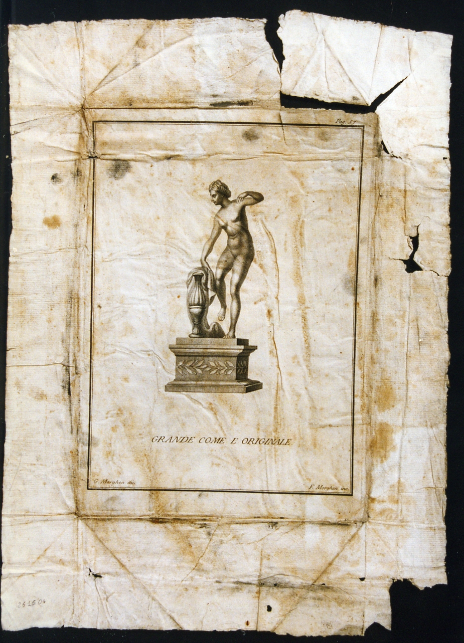 statuetta di Venere (stampa) di Morghen Giovanni Elia, Morghen Filippo (sec. XVIII)