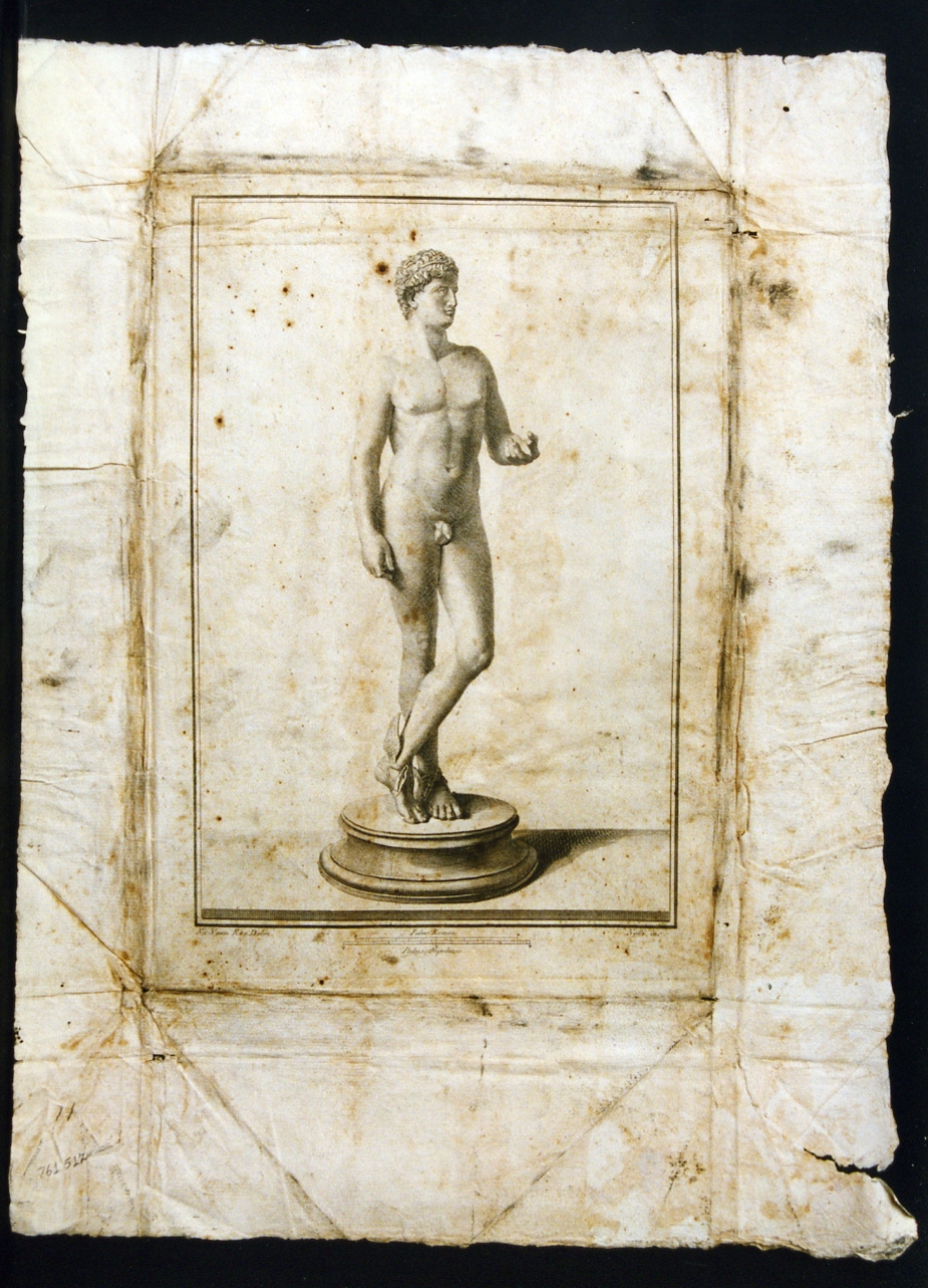 statuetta di Mercurio (stampa) di Nolli Carlo, Morghen Giovanni Elia (sec. XVIII)