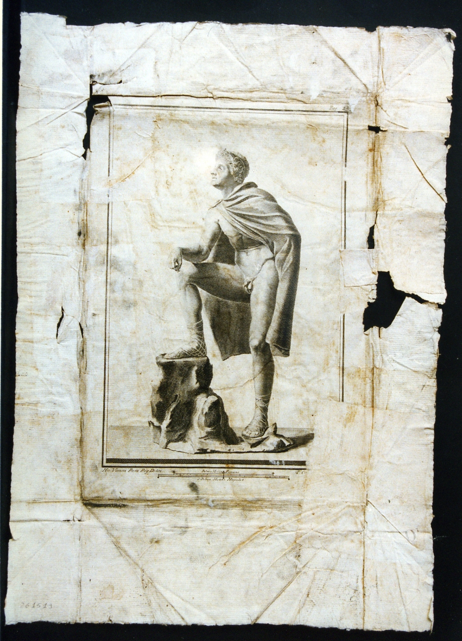 statuetta virile (stampa) di Vanni Nicola, Campana Pietro (sec. XVIII)